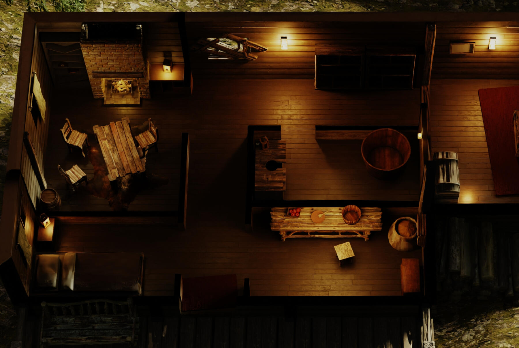 A cropped section of 'The Airship' battle map pack